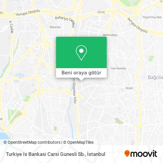 Turkiye Is Bankasi Carsi Gunesli Sb. harita