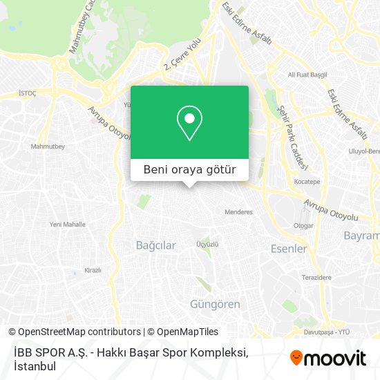 İBB SPOR A.Ş. - Hakkı Başar Spor Kompleksi harita