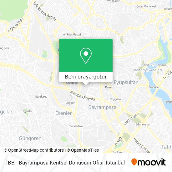 İBB - Bayrampasa Kentsel Donusum Ofisi harita