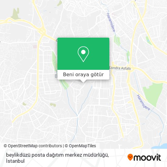beylikdüzü posta dağıtım merkez müdürlüğü harita
