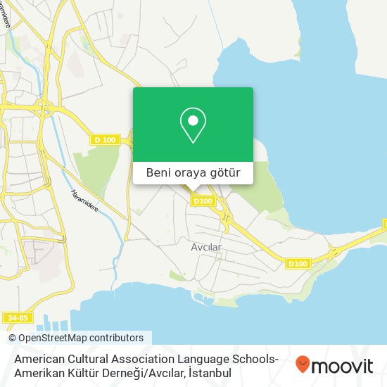 American Cultural Association Language Schools-Amerikan Kültür Derneği / Avcılar harita