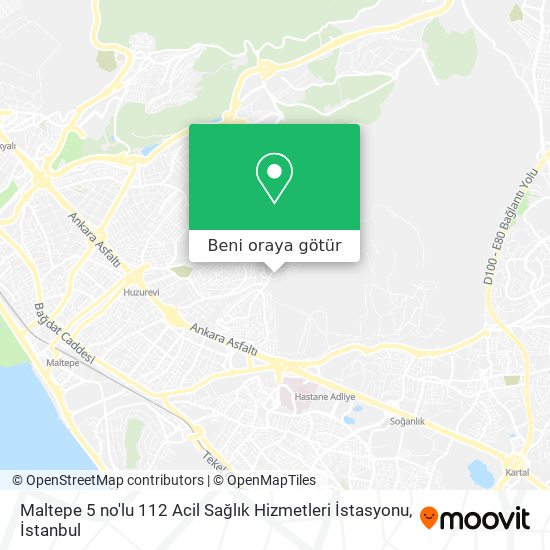 Maltepe 5 no'lu 112 Acil Sağlık Hizmetleri İstasyonu harita