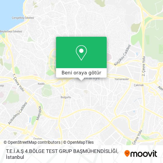T.E.İ.A.Ş 4.BÖLGE TEST GRUP BAŞMÜHENDİSLİĞİ harita