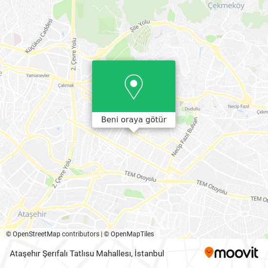 Ataşehır Şerıfalı Tatlısu Mahallesı harita