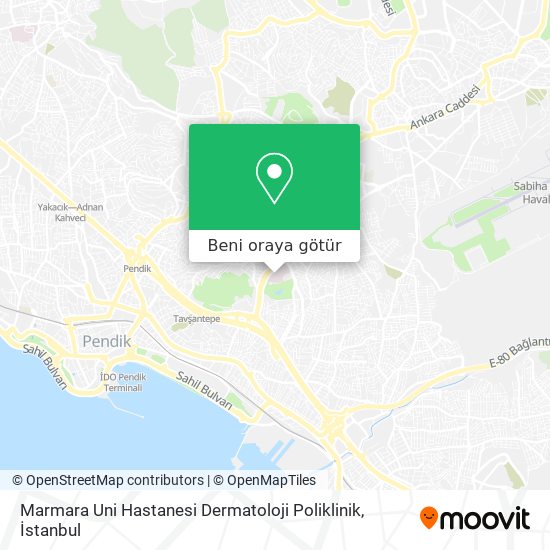 Marmara Uni Hastanesi Dermatoloji Poliklinik harita