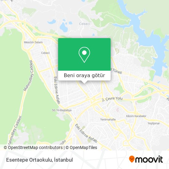 Esentepe Ortaokulu harita