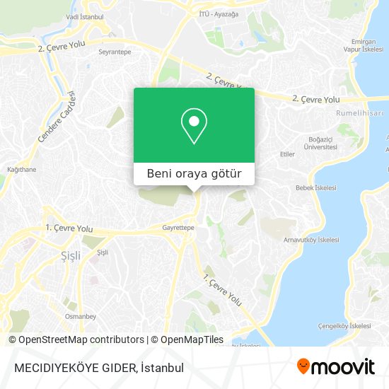 MECIDIYEKÖYE GIDER harita