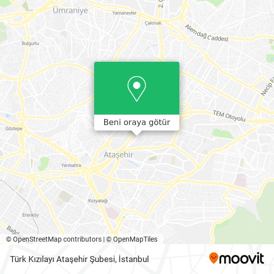 Türk Kızılayı Ataşehir Şubesi harita