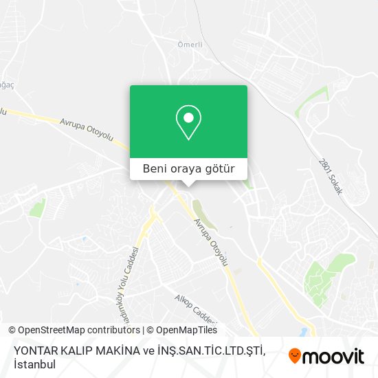 YONTAR KALIP MAKİNA ve İNŞ.SAN.TİC.LTD.ŞTİ harita