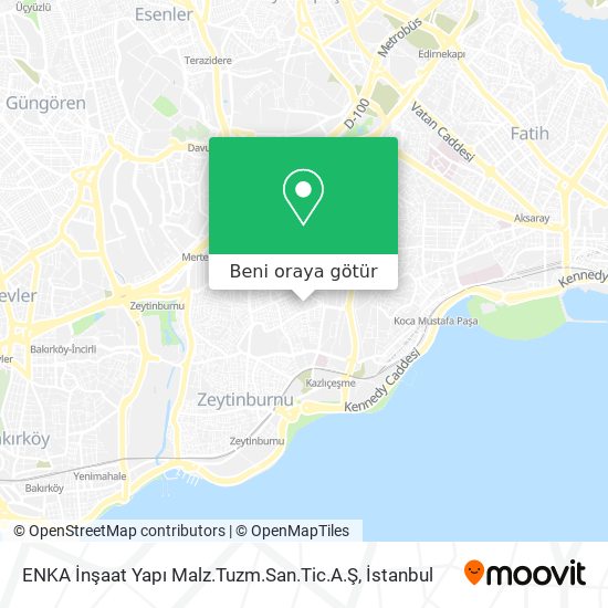 ENKA İnşaat Yapı Malz.Tuzm.San.Tic.A.Ş harita