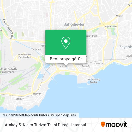 Ataköy 5. Kısım Turizm Taksi Durağı harita
