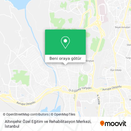 Altınşehir Özel Eğitim ve Rehabilitasyon Merkezi harita