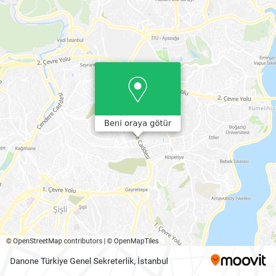 Danone Türkiye Genel Sekreterlik harita