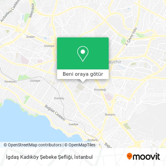 İgdaş Kadıköy Şebeke Şefliği harita