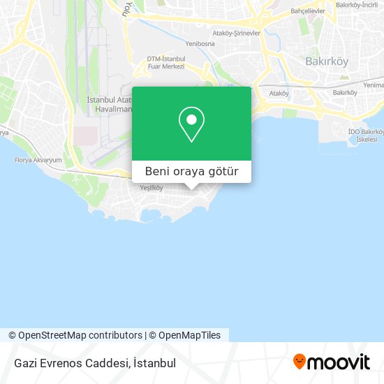 Gazi Evrenos Caddesi harita