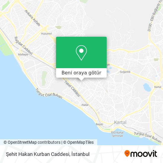 Şehit Hakan Kurban Caddesi harita
