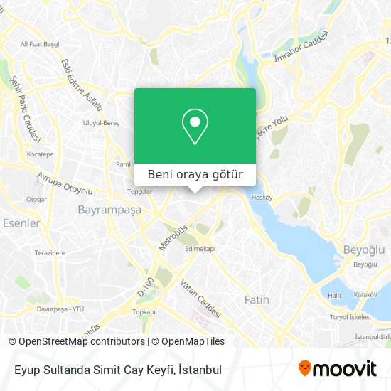 Eyup Sultanda Simit Cay Keyfi harita