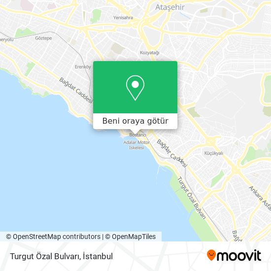 Turgut Özal Bulvarı harita