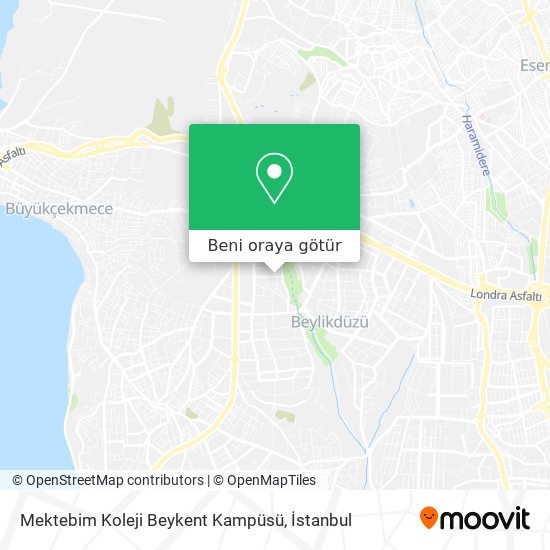 Mektebim Koleji Beykent Kampüsü harita