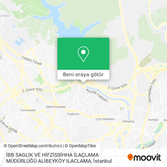 İBB SAGLİK VE HİFZİSSİHHA İLAÇLAMA MÜDÜRLÜĞÜ ALİBEYKÖY ILACLAMA harita