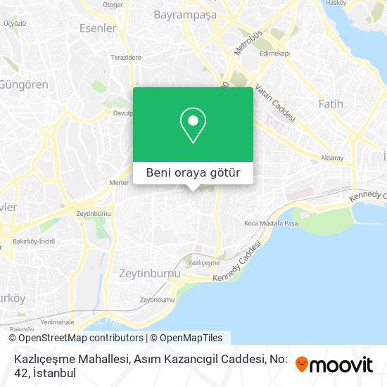 Kazlıçeşme Mahallesi, Asım Kazancıgil Caddesi, No: 42 harita