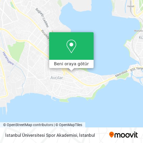 İstanbul Üniversitesi Spor Akademisi harita