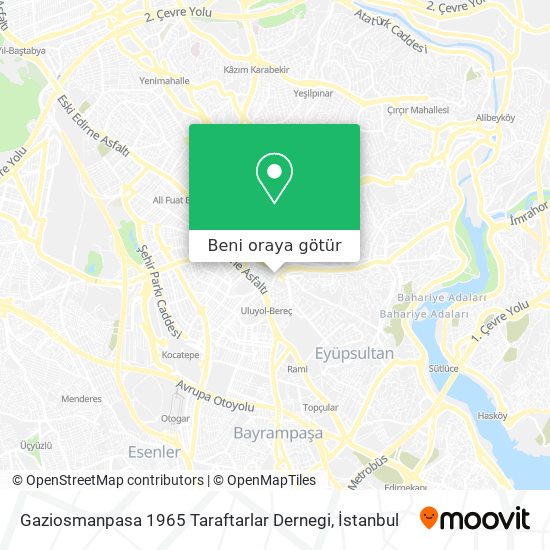 Gaziosmanpasa 1965 Taraftarlar Dernegi harita