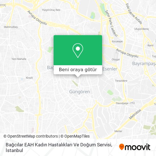 Bağcılar EAH Kadın Hastalıkları Ve Doğum Servisi harita