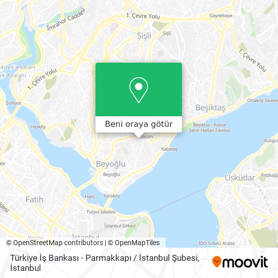 Türkiye İş Bankası - Parmakkapı / İstanbul Şubesi harita