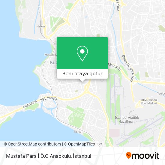 Mustafa Pars İ.Ö.O Anaokulu harita