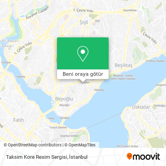 Taksim Kore Resim Sergisi harita