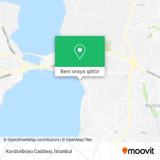 Kordonboyu Caddesi harita