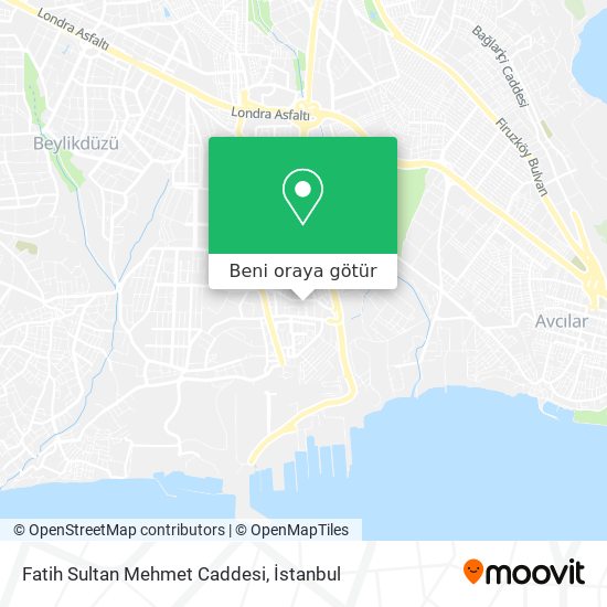 Fatih Sultan Mehmet Caddesi harita