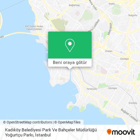 Kadıköy Belediyesi Park Ve Bahçeler Müdürlüğü Yoğurtçu Parkı harita