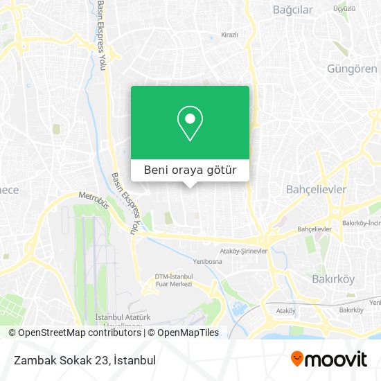 Zambak Sokak 23 harita