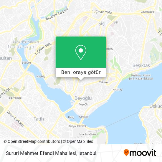 Sururi Mehmet Efendi Mahallesi harita