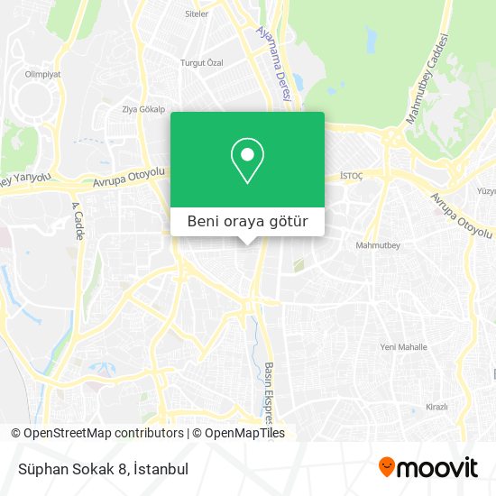 Süphan Sokak 8 harita