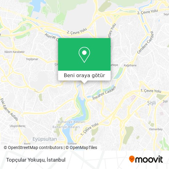 Topçular Yokuşu harita