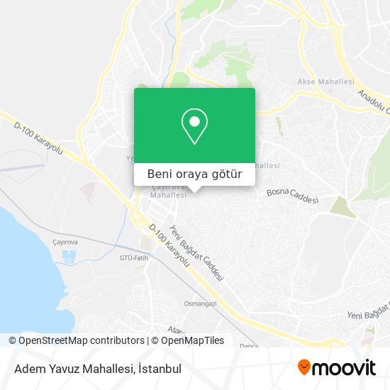 Adem Yavuz Mahallesi harita
