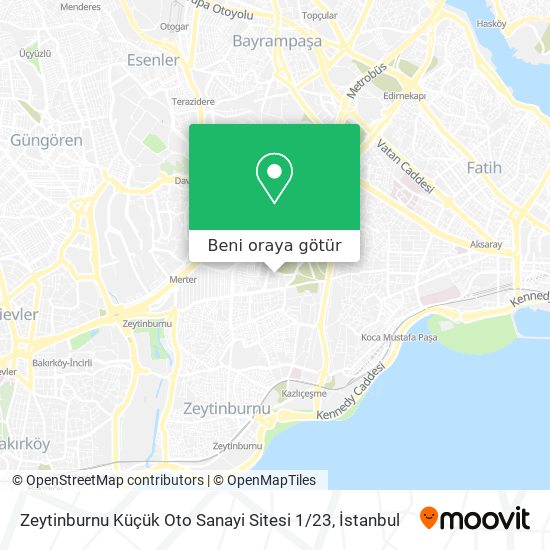 Zeytinburnu Küçük Oto Sanayi Sitesi 1 / 23 harita