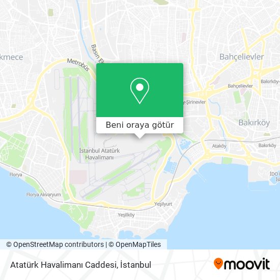 Atatürk Havalimanı Caddesi harita