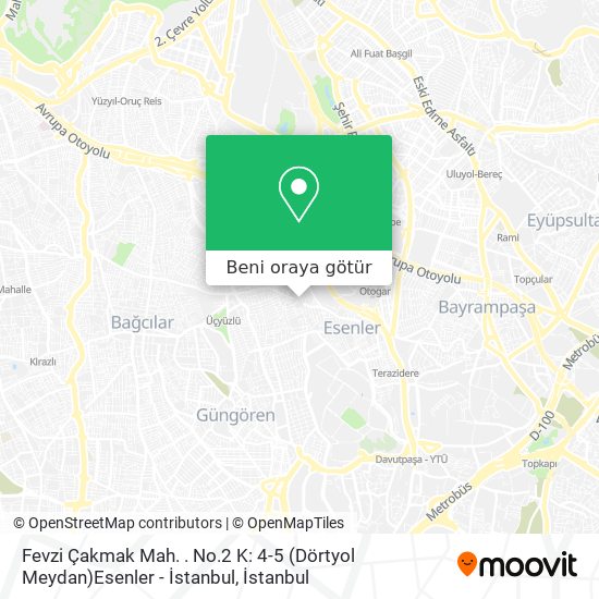 Fevzi Çakmak Mah. . No.2 K: 4-5 (Dörtyol Meydan)Esenler - İstanbul harita