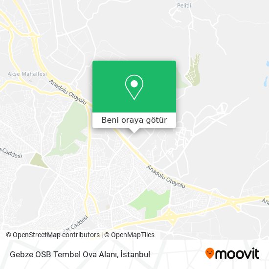 Gebze OSB Tembel Ova Alanı harita