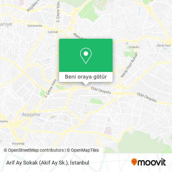 Arif Ay Sokak (Akif Ay Sk.) harita