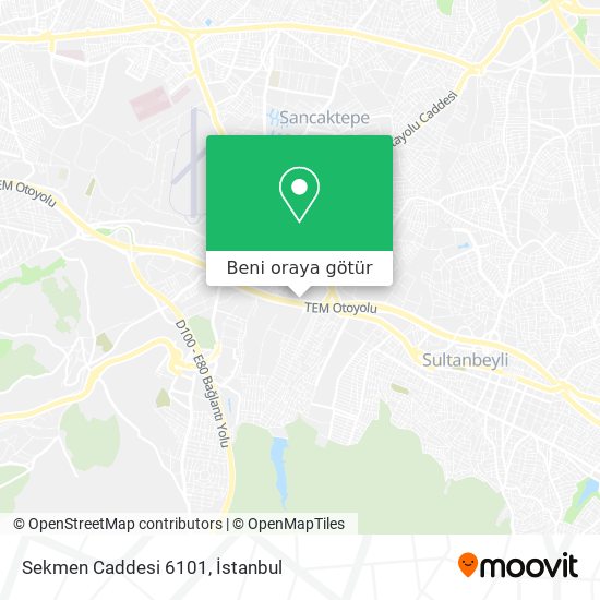 Sekmen Caddesi 6101 harita