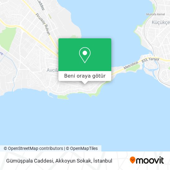 Gümüşpala Caddesi, Akkoyun Sokak harita