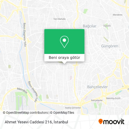 Ahmet Yesevi Caddesi 216 harita