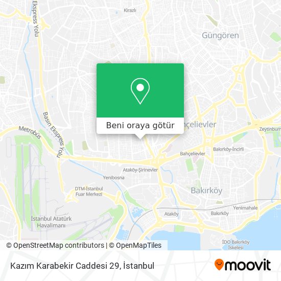 Kazım Karabekir Caddesi 29 harita