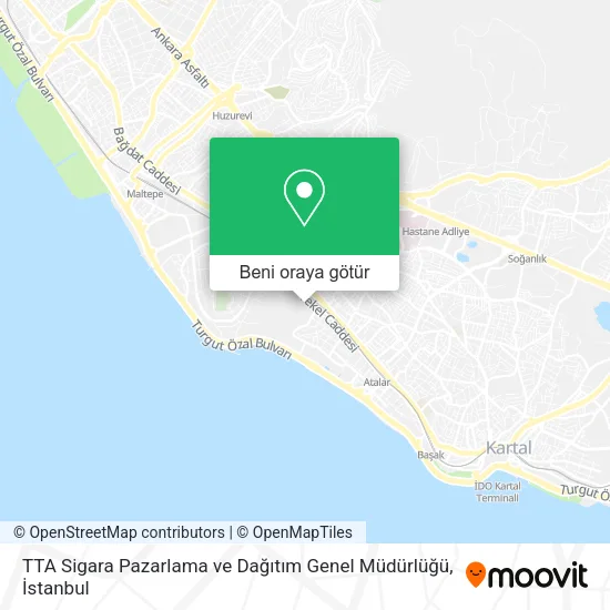 TTA Sigara Pazarlama ve Dağıtım Genel Müdürlüğü harita