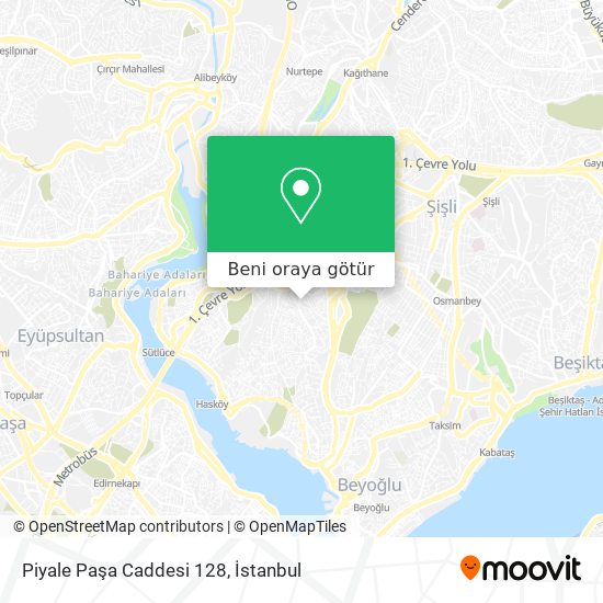 Piyale Paşa Caddesi 128 harita